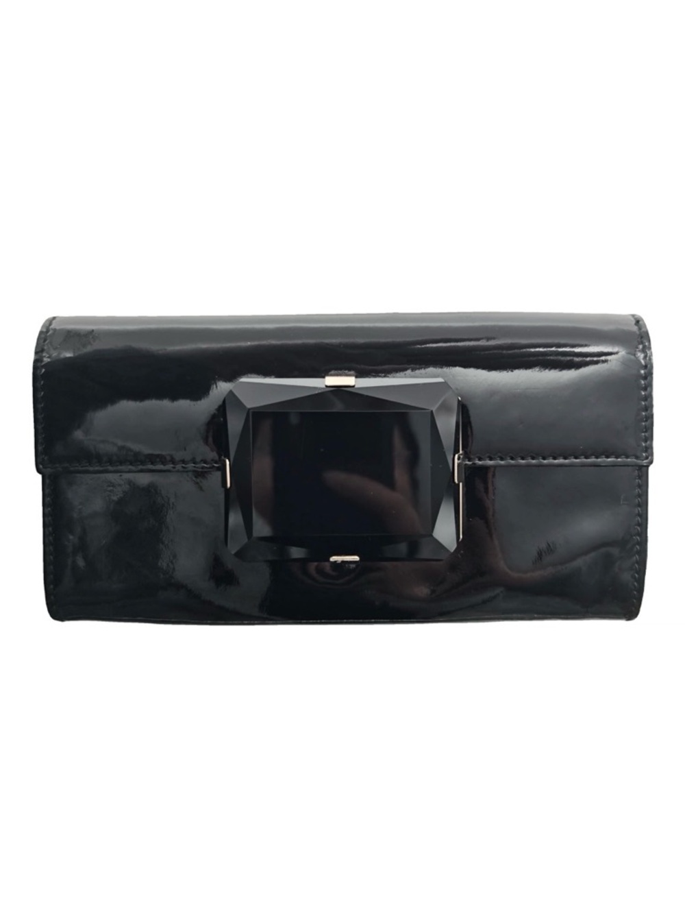 Gucci Wallet Black Patent Leather Clutch Bag Purse